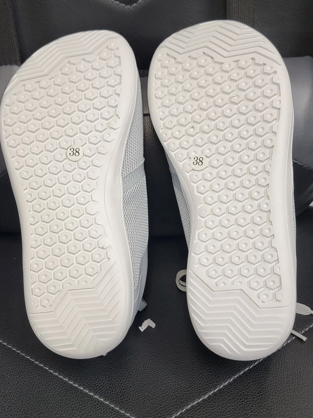 Girls' Light Gray Sneakers with Pink Trim - Comfort Play Shoes